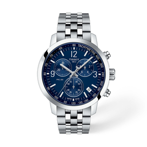 Front view of the watch Tissot PRC 200 43mm with shadow