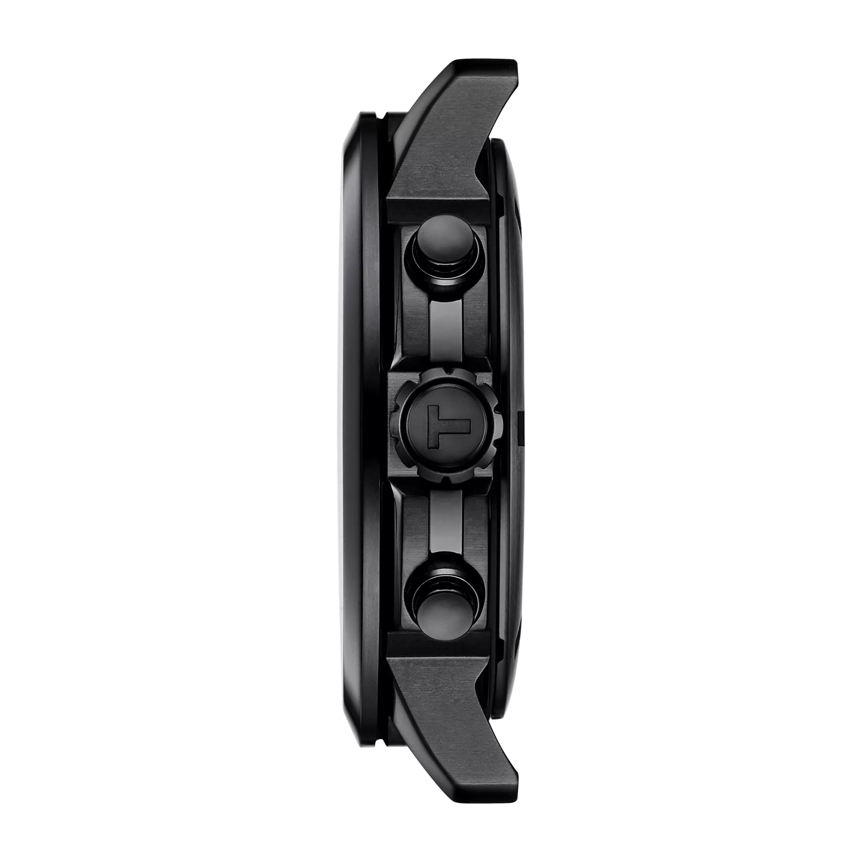 Profile view of the watch case Tissot PRC 200 Chronograph