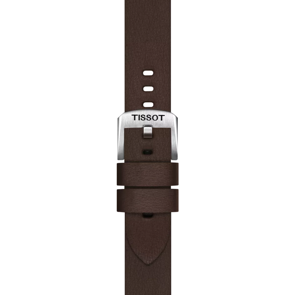 Zoom on Tissot Kahverengi Sentetik Kayış Boynuz Aralığı 18 mm