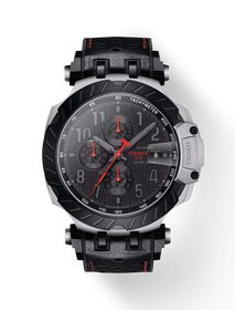 มุมมองด้านหน้าของนาฬิกา Tissot T-Race MotoGP Automatic Chronograph พร้อมเงา