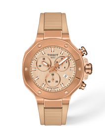 Front view of the watch Tissot T-Race 38mm with shadow