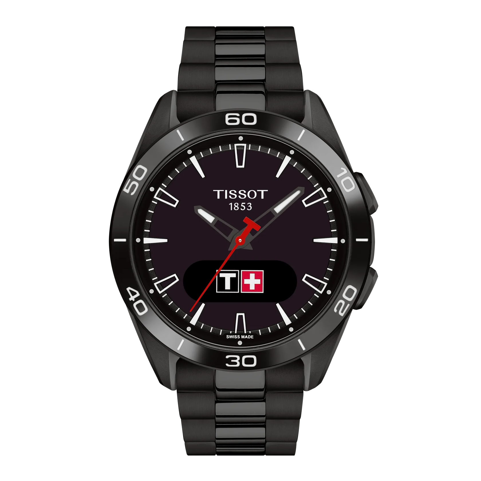 Front view of the watch Tissot T-Touch Connect Sport 43.75mm