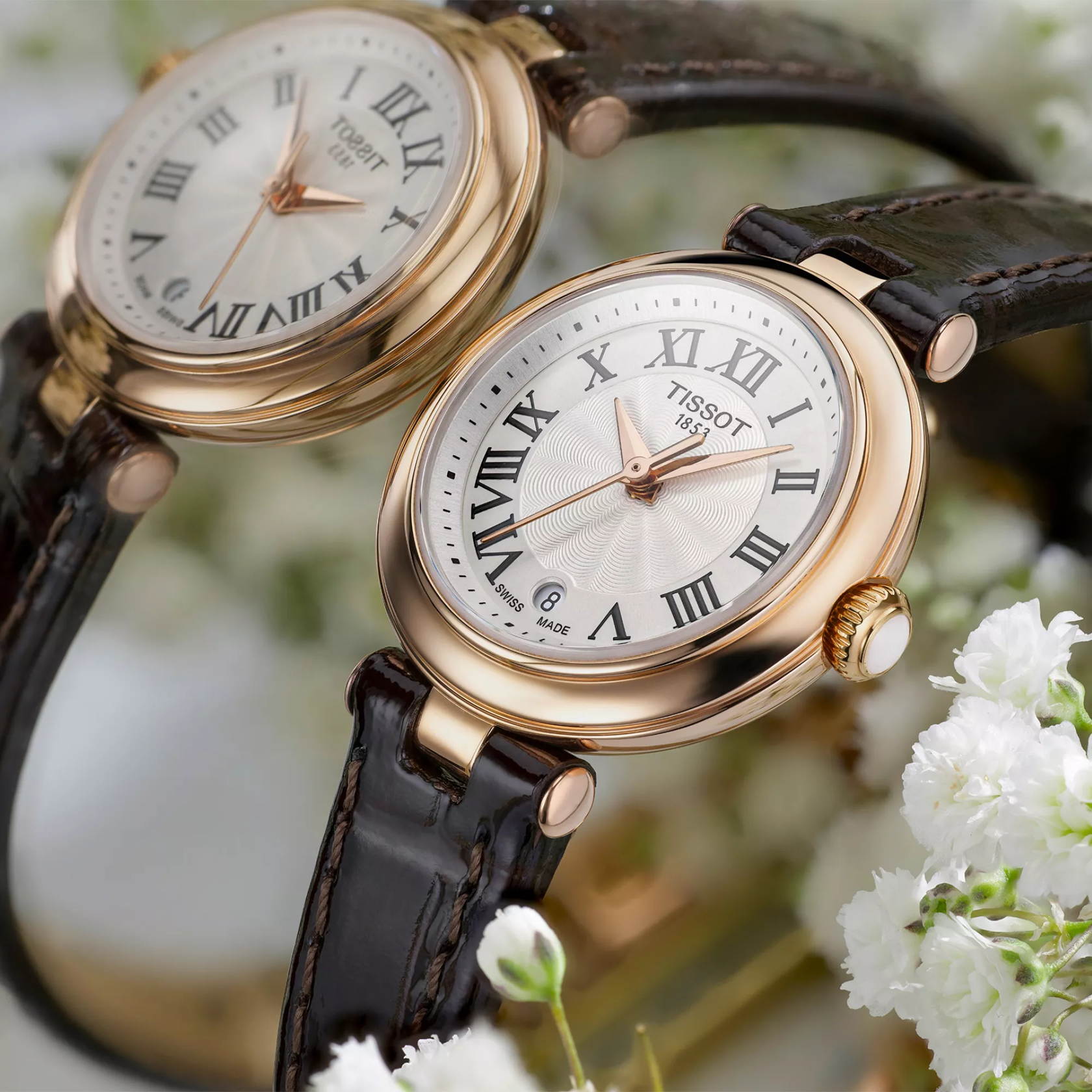 Tissot Bellissima 26mm montre sur fond color&eacute;