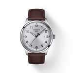 Front view of the watch Tissot Gent XL Classic with shadow