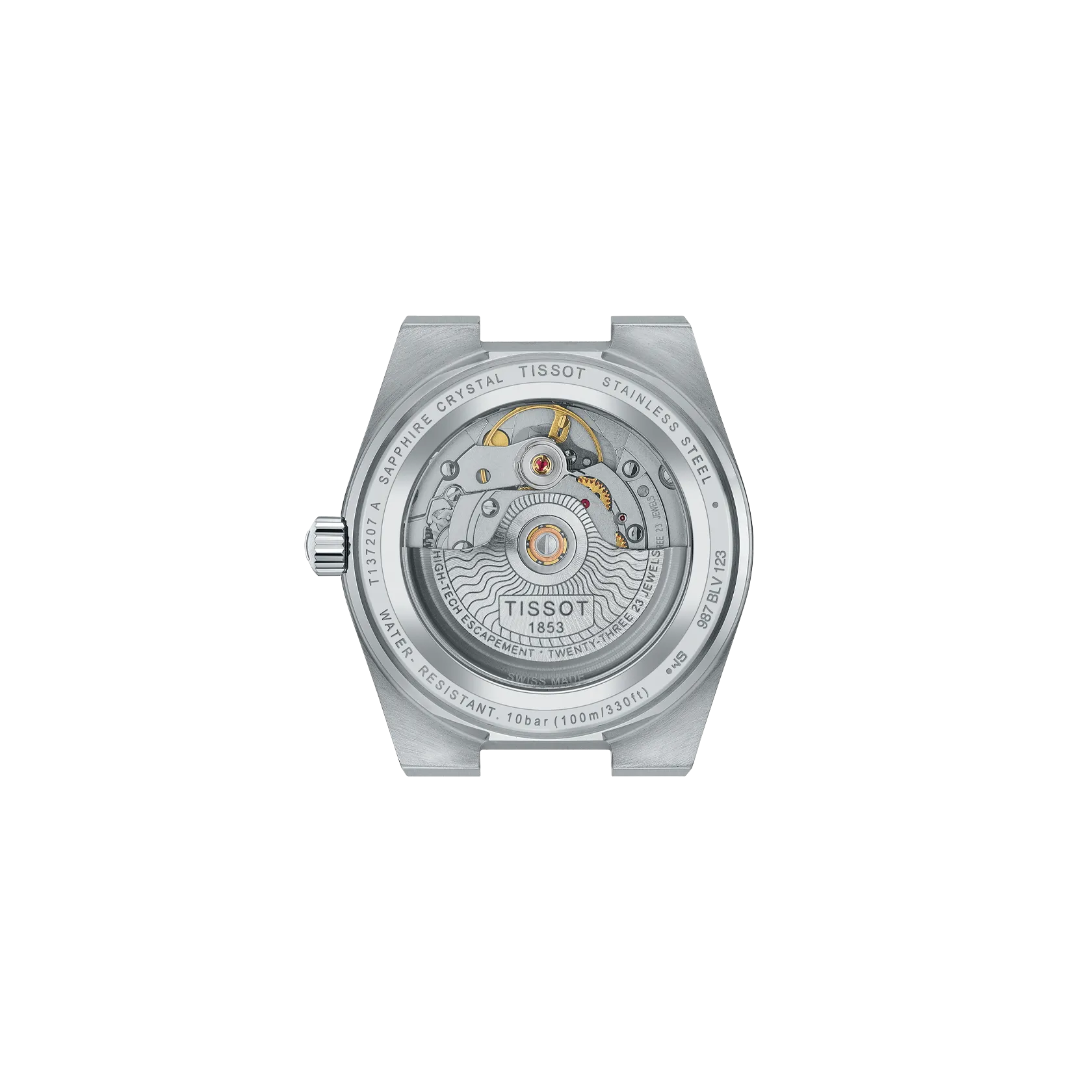 시계 케이스 뒷면 보기 티쏘 PRX 파워매틱 80 35mm