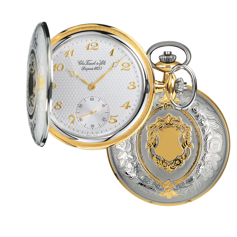 มุมมองด้านหน้าของนาฬิกา Tissot Savonnette Mechanical