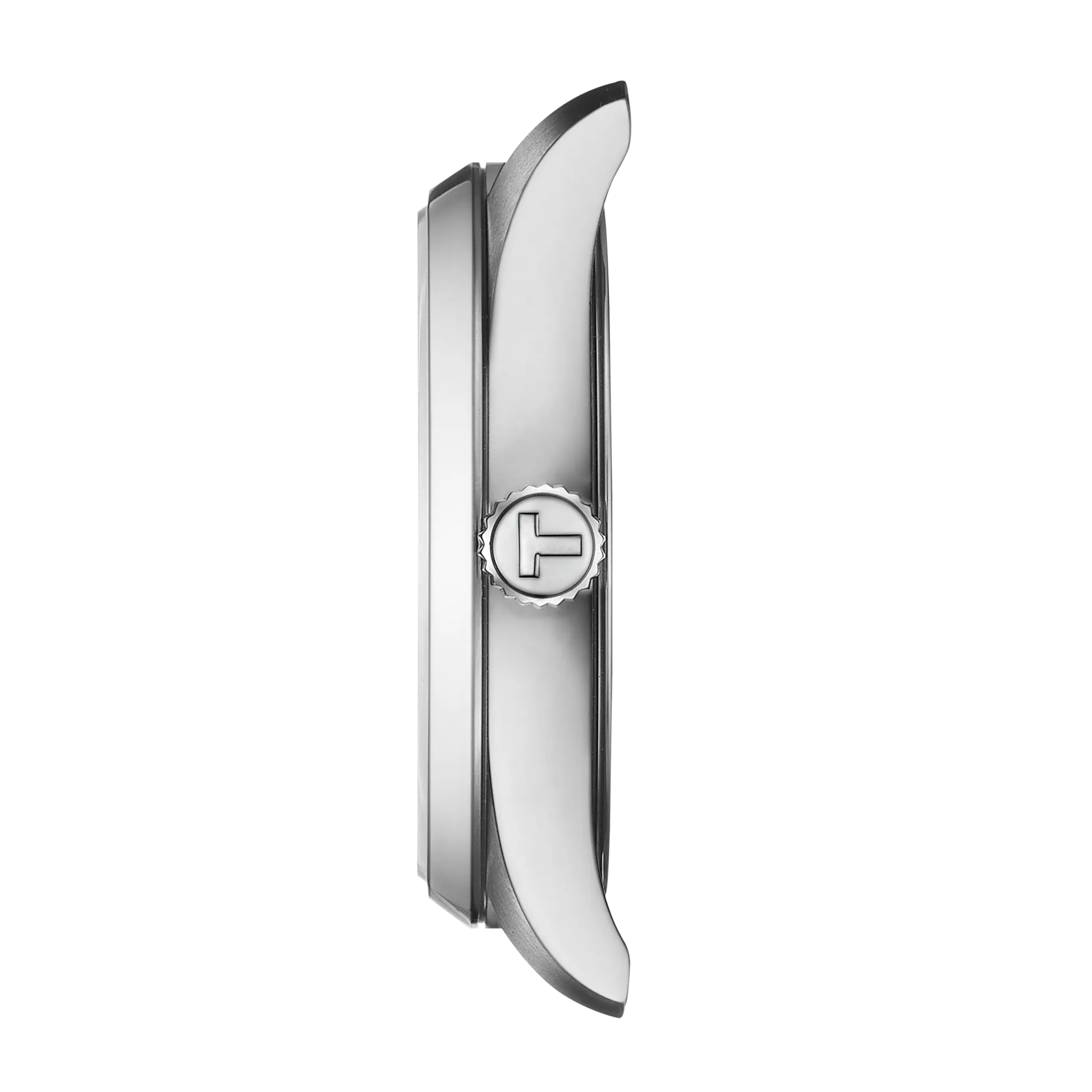 Profile view of the watch case Tissot PR 100 Jungfraubahn 34mm
