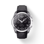 Front view of the watch Tissot Couturier GMT with shadow