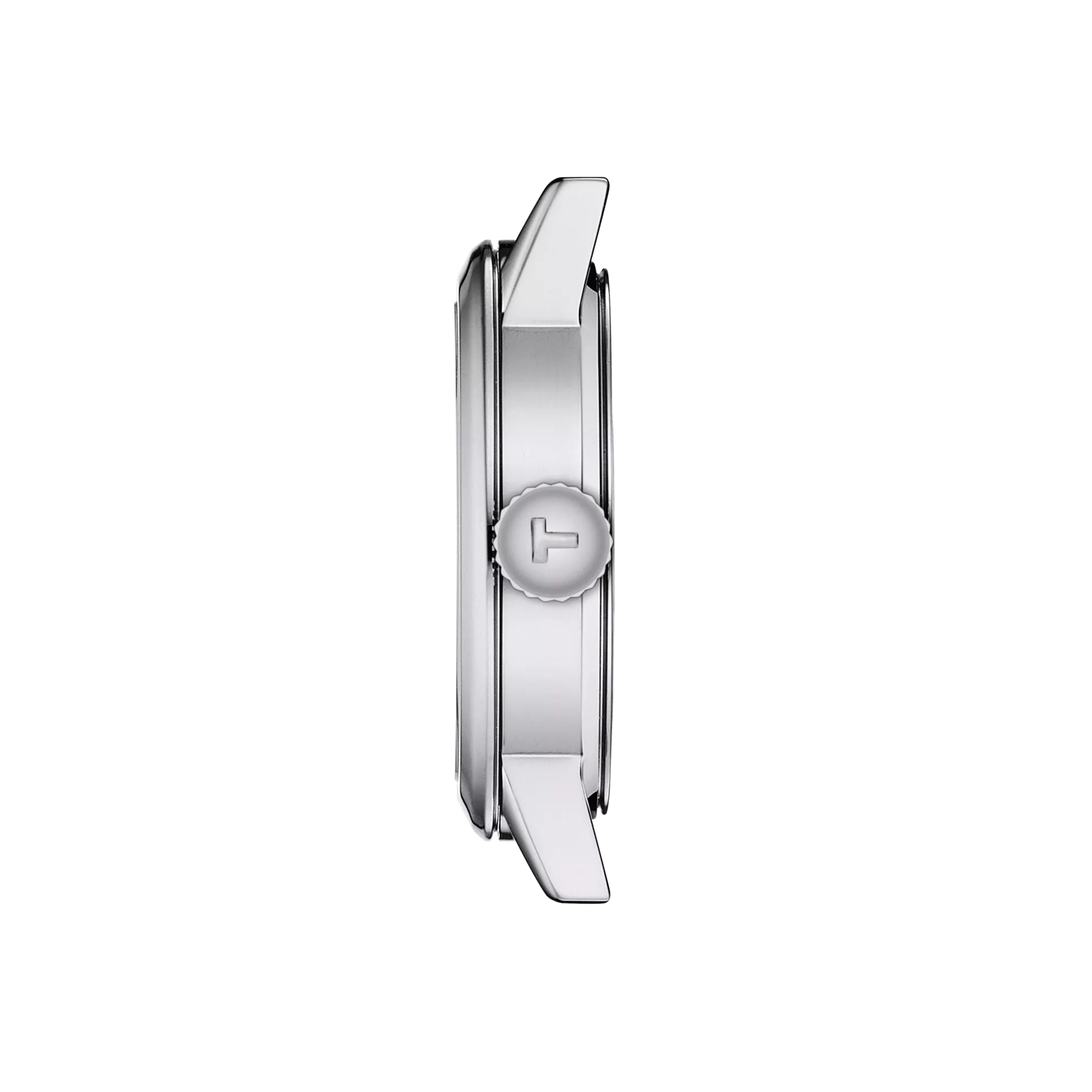 Vue de profil du boîtier de la montre Tissot Classic Dream Lady