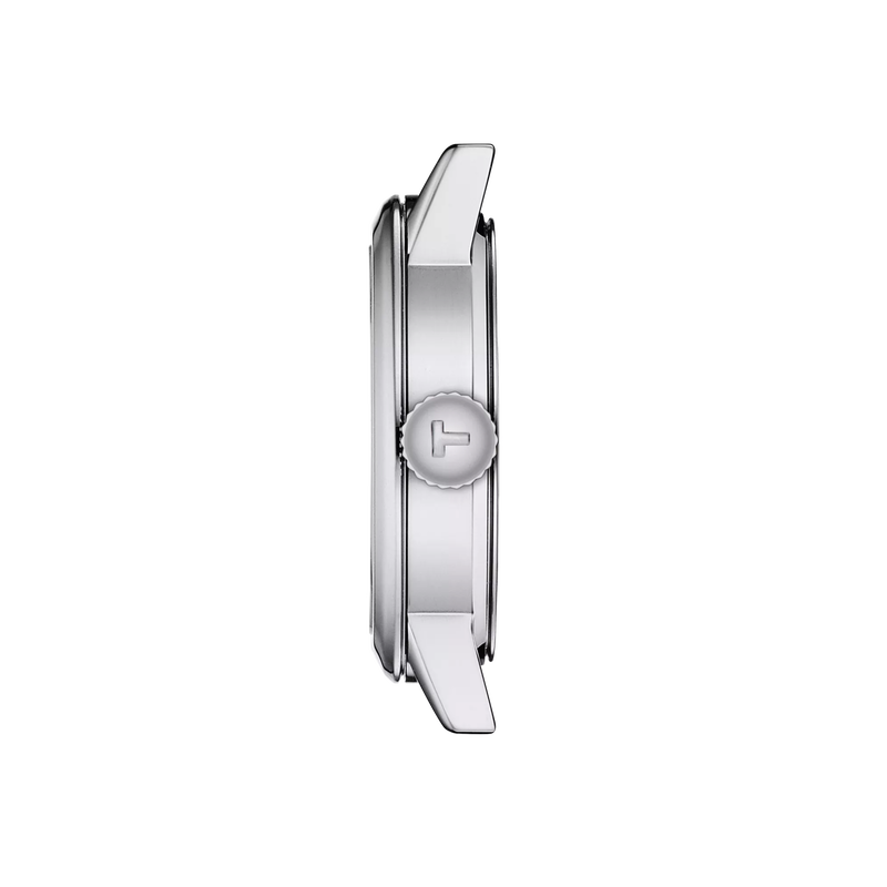 Vue de profil du boîtier de la montre Tissot Classic Dream Lady