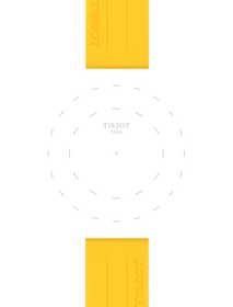 Centrarse en las asas de Correa Oficial Tissot Silicona Amarilla 22 mm