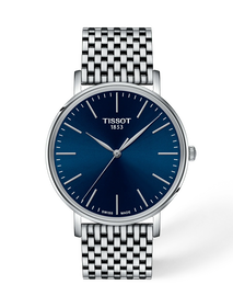 Front view of the watch Tissot Everytime 40mm with shadow