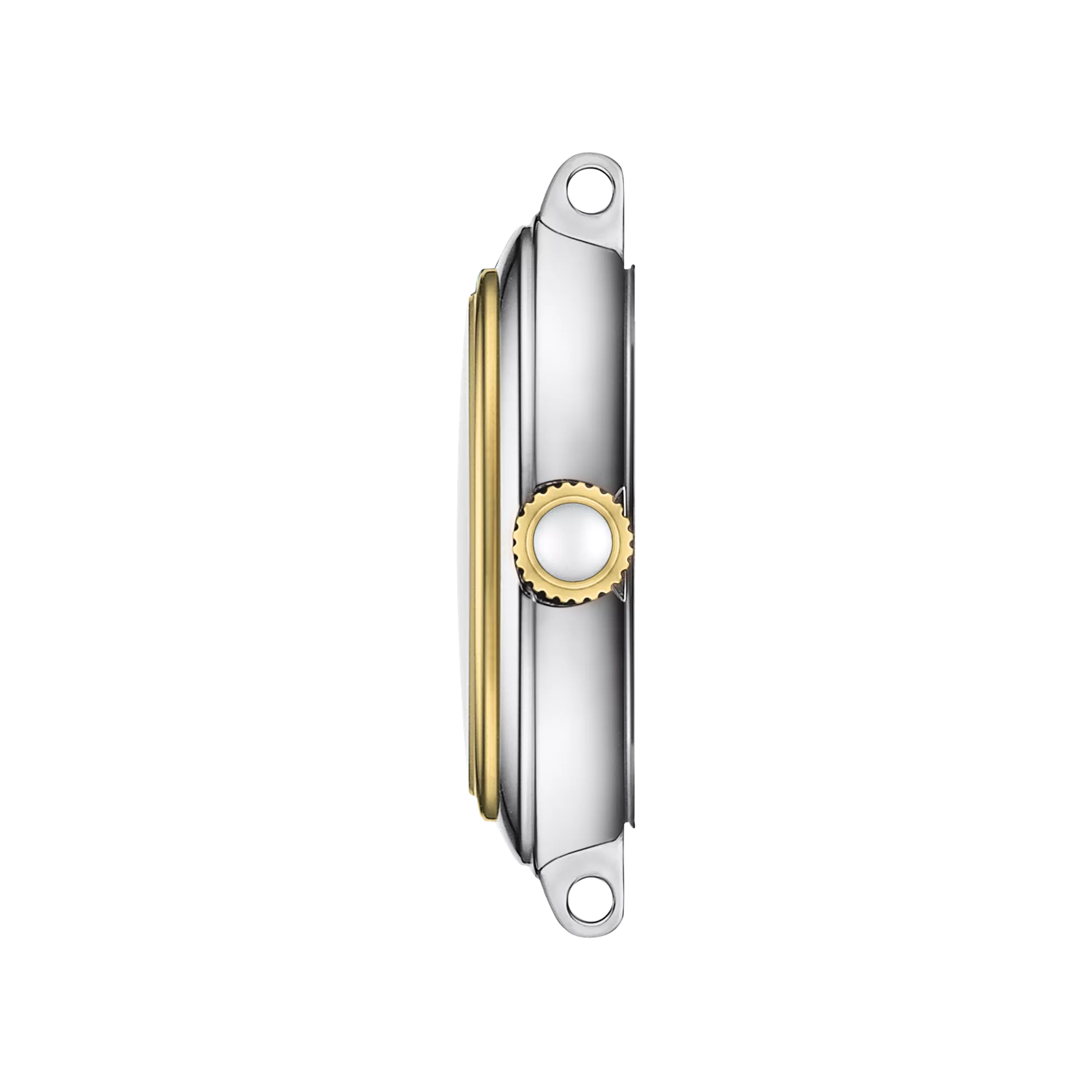 Profile view of the watch case Tissot Bellissima Small lady