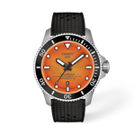 Vue de face de la montre Tissot Seastar 2000 44mm avec ombre