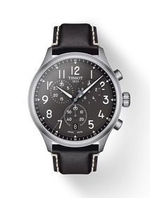 Front view of the watch Tissot Chrono XL 45mm with shadow