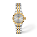 Vista frontal del reloj Tissot Classic Dream 28mm con sombra