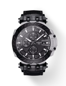 Front view of the watch Tissot T-Race Automatic Chronograph with shadow