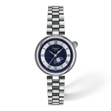 Front view of the watch 天梭Desir系列29.6mm with shadow