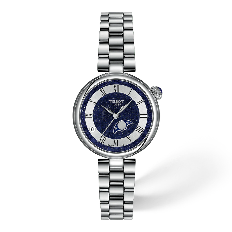 Front view of the watch Tissot D&eacute;sir 29.6mm with shadow