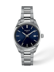 Front view of the watch Tissot PR 100 34mm with shadow