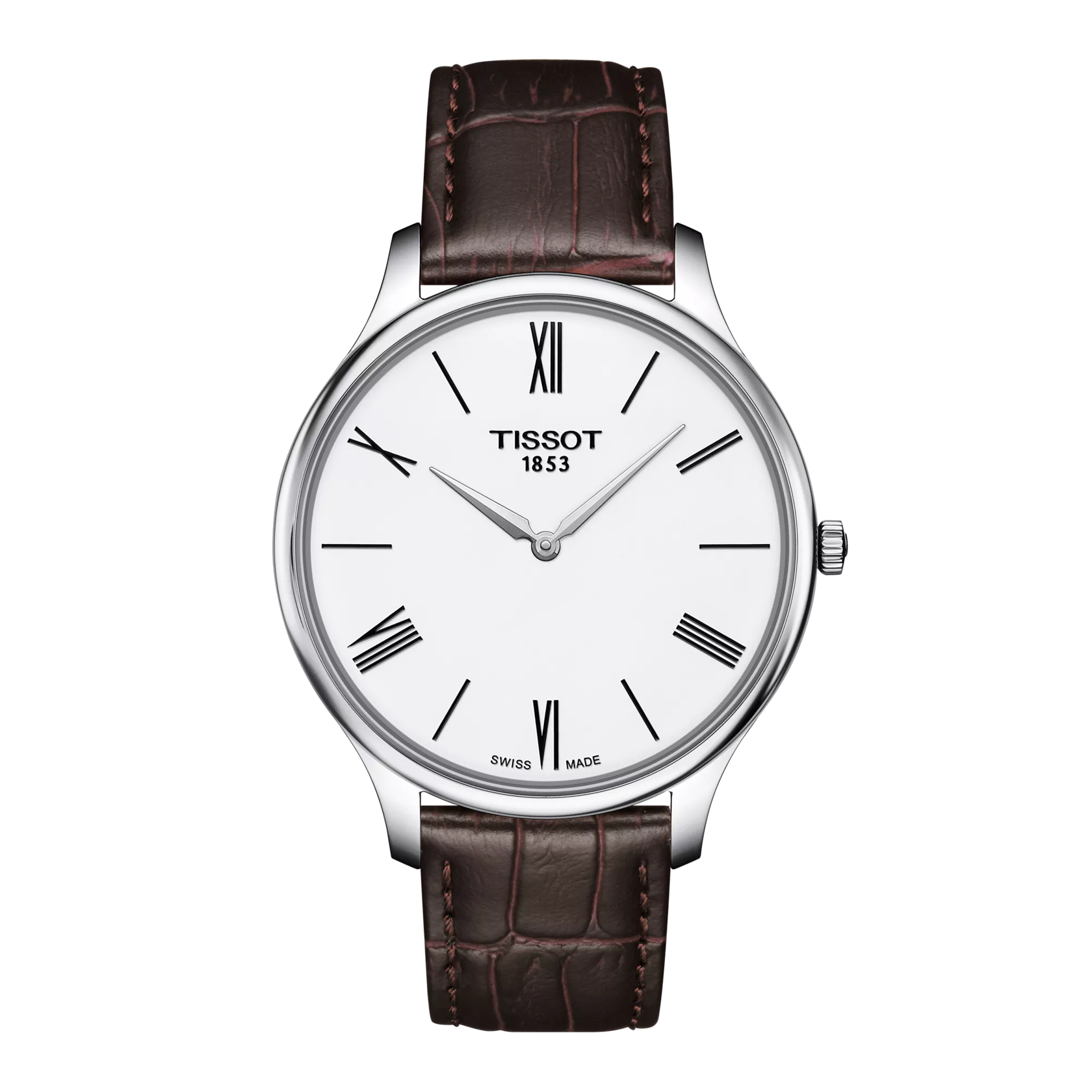 Front view of the watch Tissot Tradition 5.5