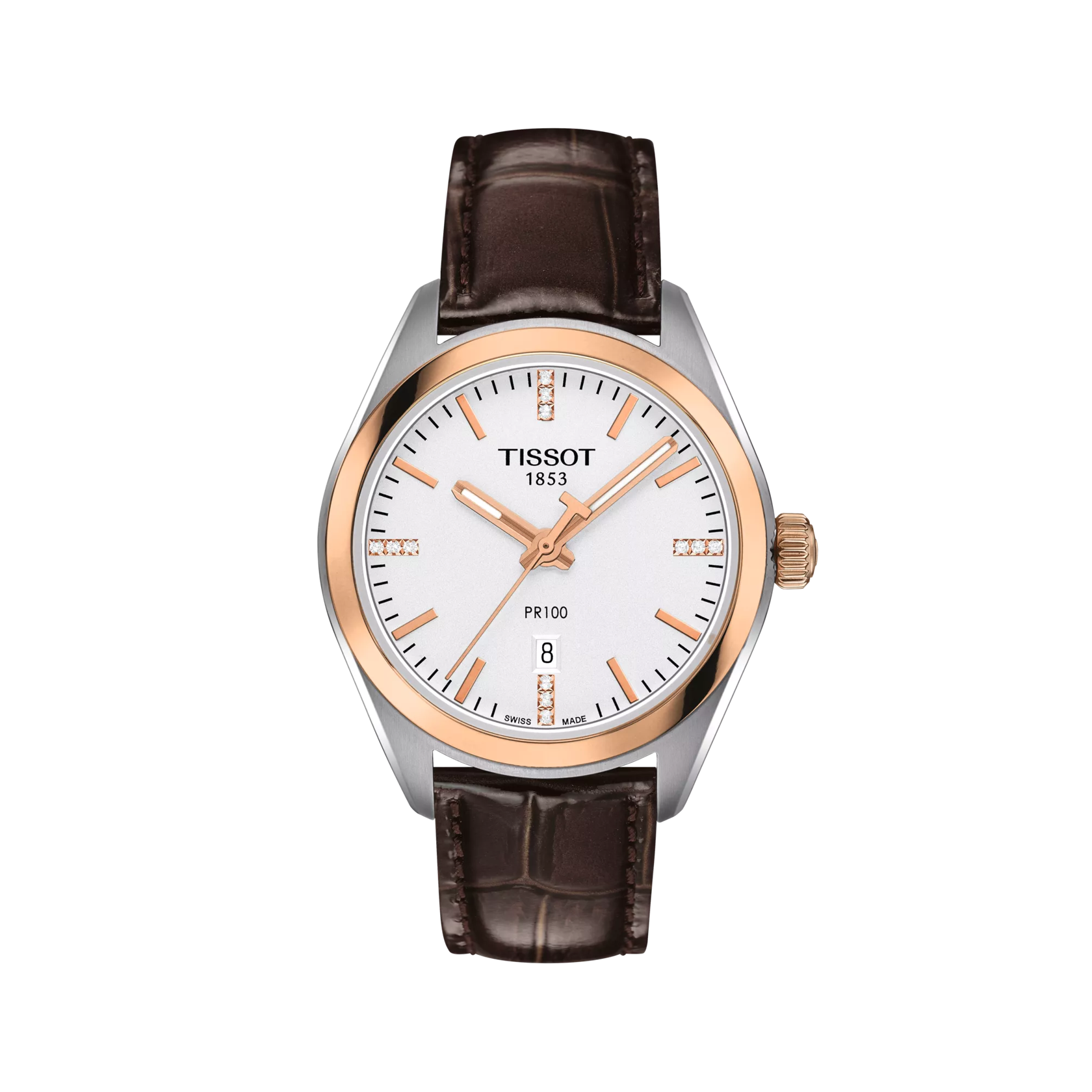 Front view of the watch Tissot PR 100 Lady