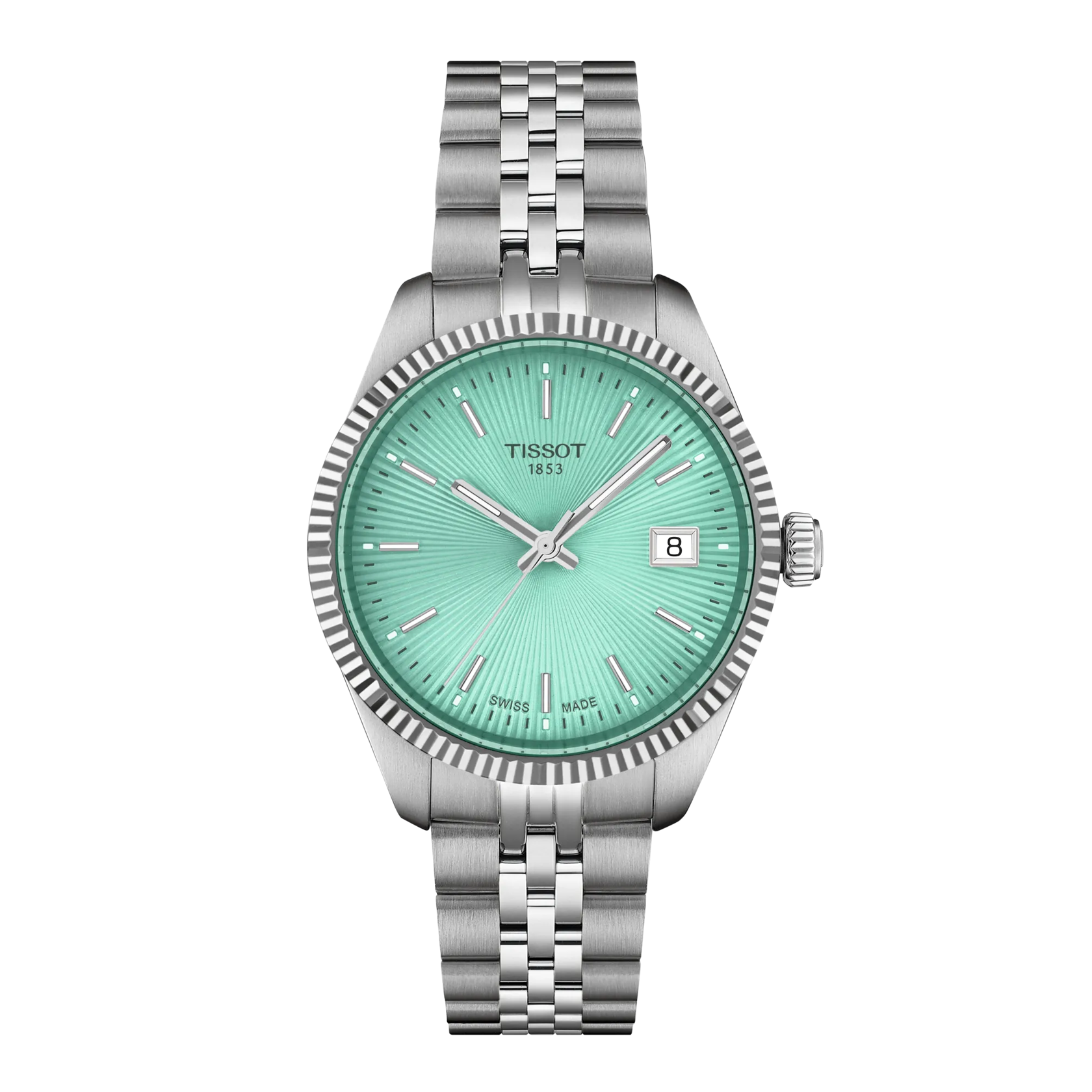 Front view of the watch Tissot Ballade 34mm