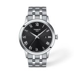 Vue de face de la montre Tissot Classic Dream 42mm avec ombre