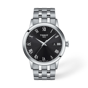Front view of the watch Tissot Classic Dream 42mm with shadow