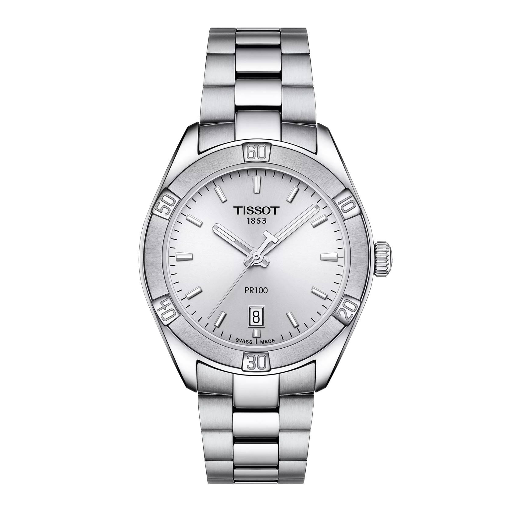 Vorderansicht der Uhr Tissot PR 100 Sport Chic