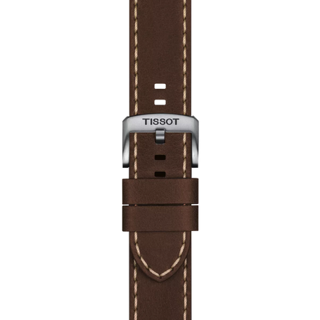 TISSOT ブラウン レザー ストラップ 22mmのズーム