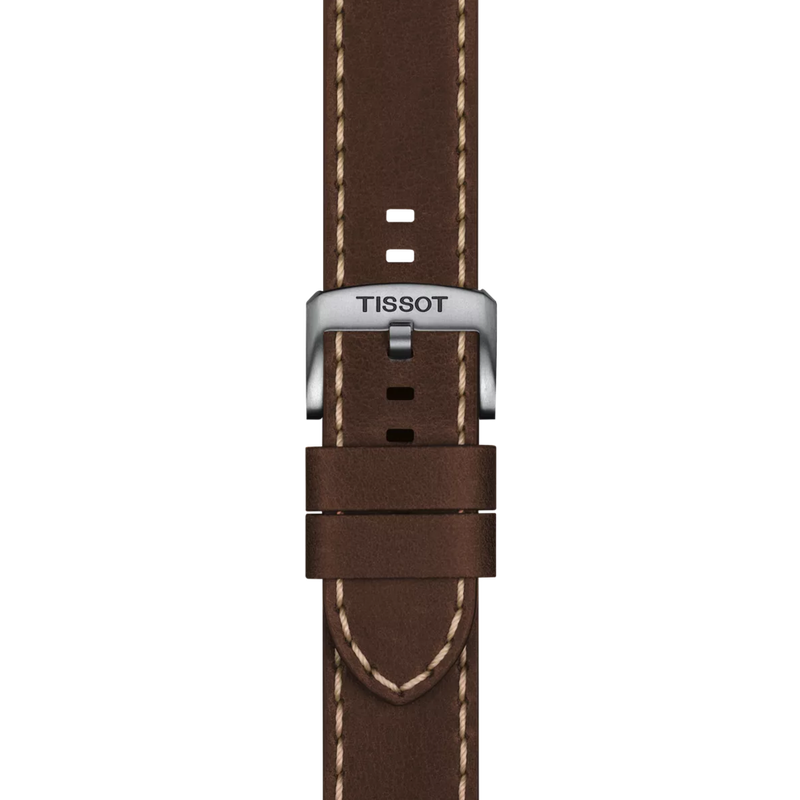 TISSOT ブラウン レザー ストラップ 22mmのズーム