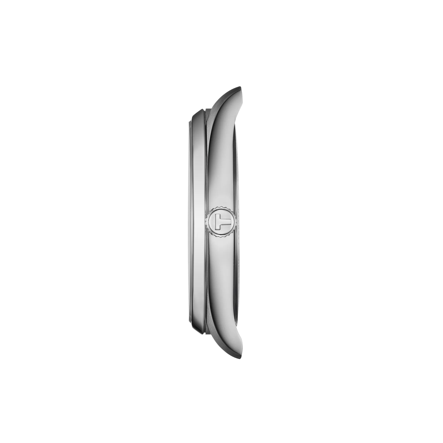 Profile view of the watch case Tissot PR 100 40mm