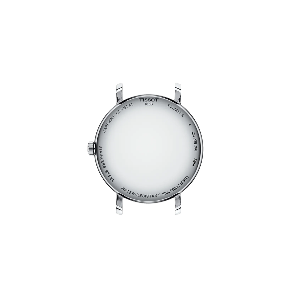 Back view of the watch case Tissot Everytime 34mm