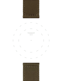 Focus on the lugs of Tissot Official Khaki Fabric Strap Lugs 22 mm
