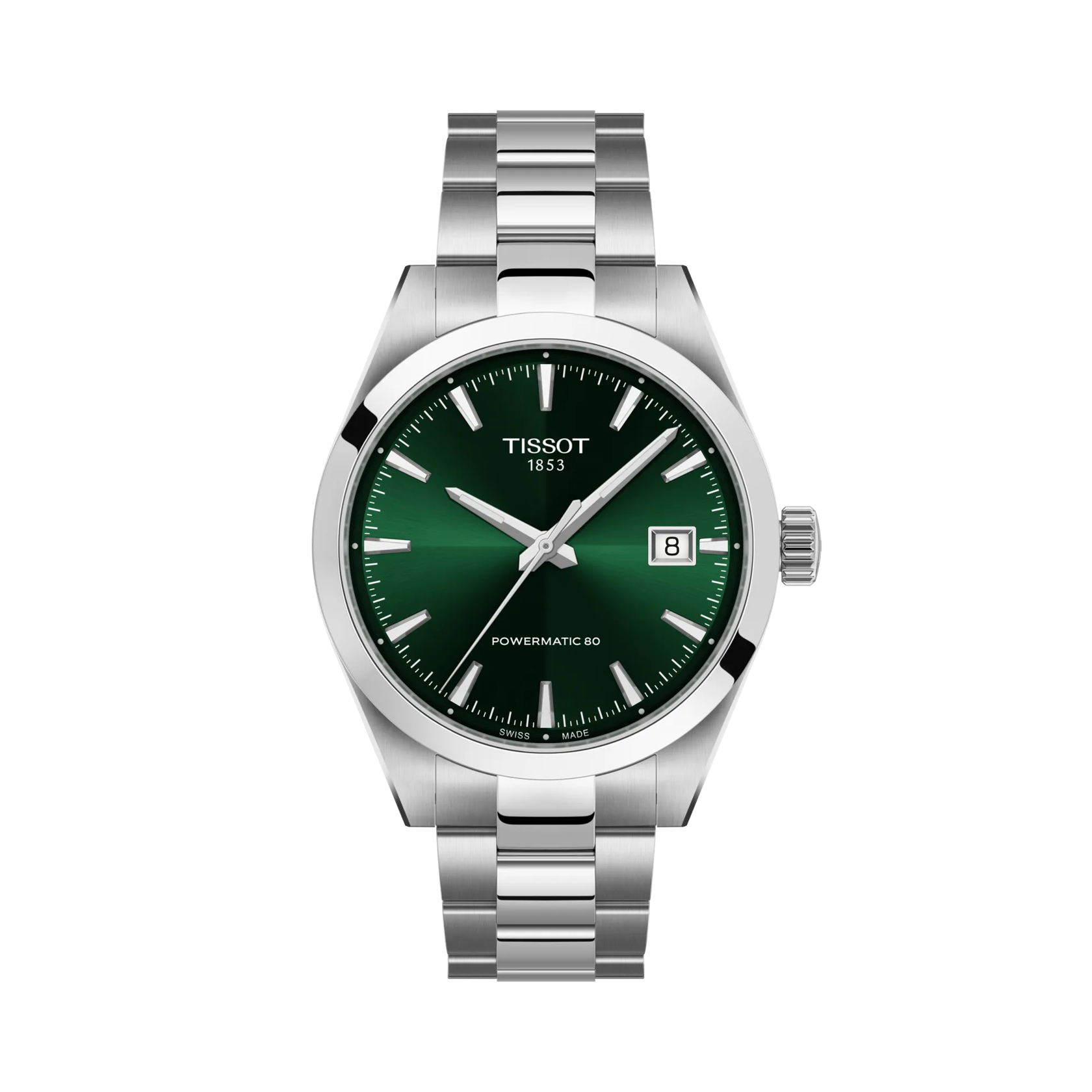 Front view of the watch Tissot Gentleman 38mm