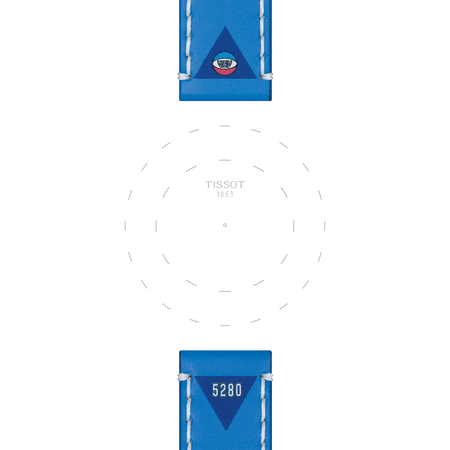 TISSOT NBA レザー ストラップ  デンバー・ナゲッツ　リミテッドエディション 22㎜のラグのフォーカス
