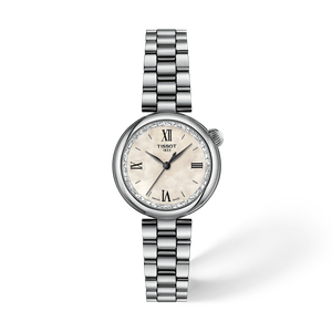 Vorderansicht der Uhr Tissot Desir 28mm mit Schatten
