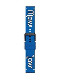 Front view of Tissot Official Blue Leather Strap Lugs 22 mm