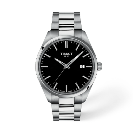 Front view of the watch Tissot PR 100 40mm with shadow