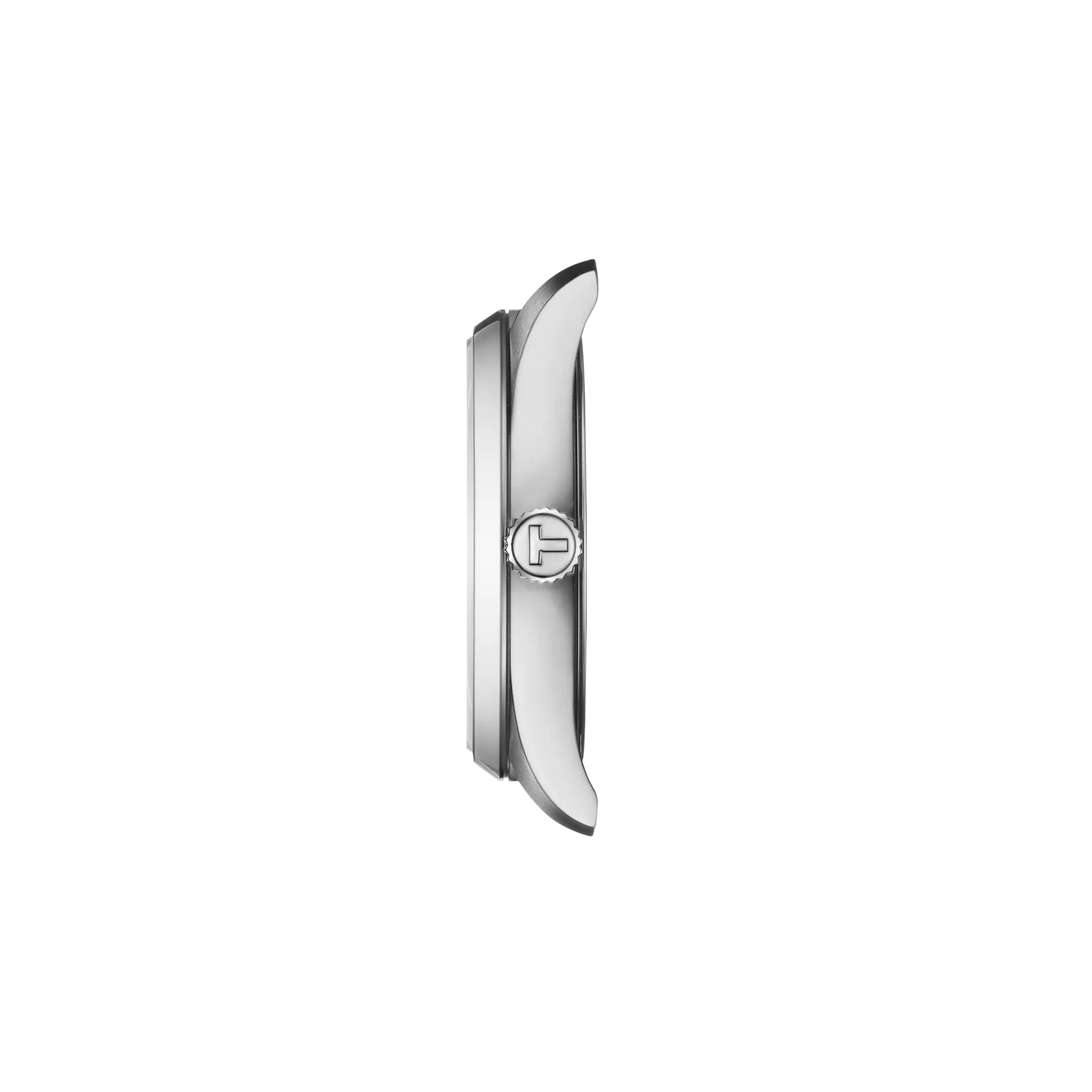 Profile view of the watch case Tissot PR 100 34mm