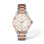 Vista frontal del reloj Tissot Seastar 1000 36mm con sombra