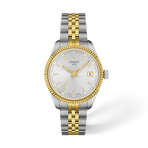 Vorderansicht der Uhr Tissot Ballade 34mm mit Schatten