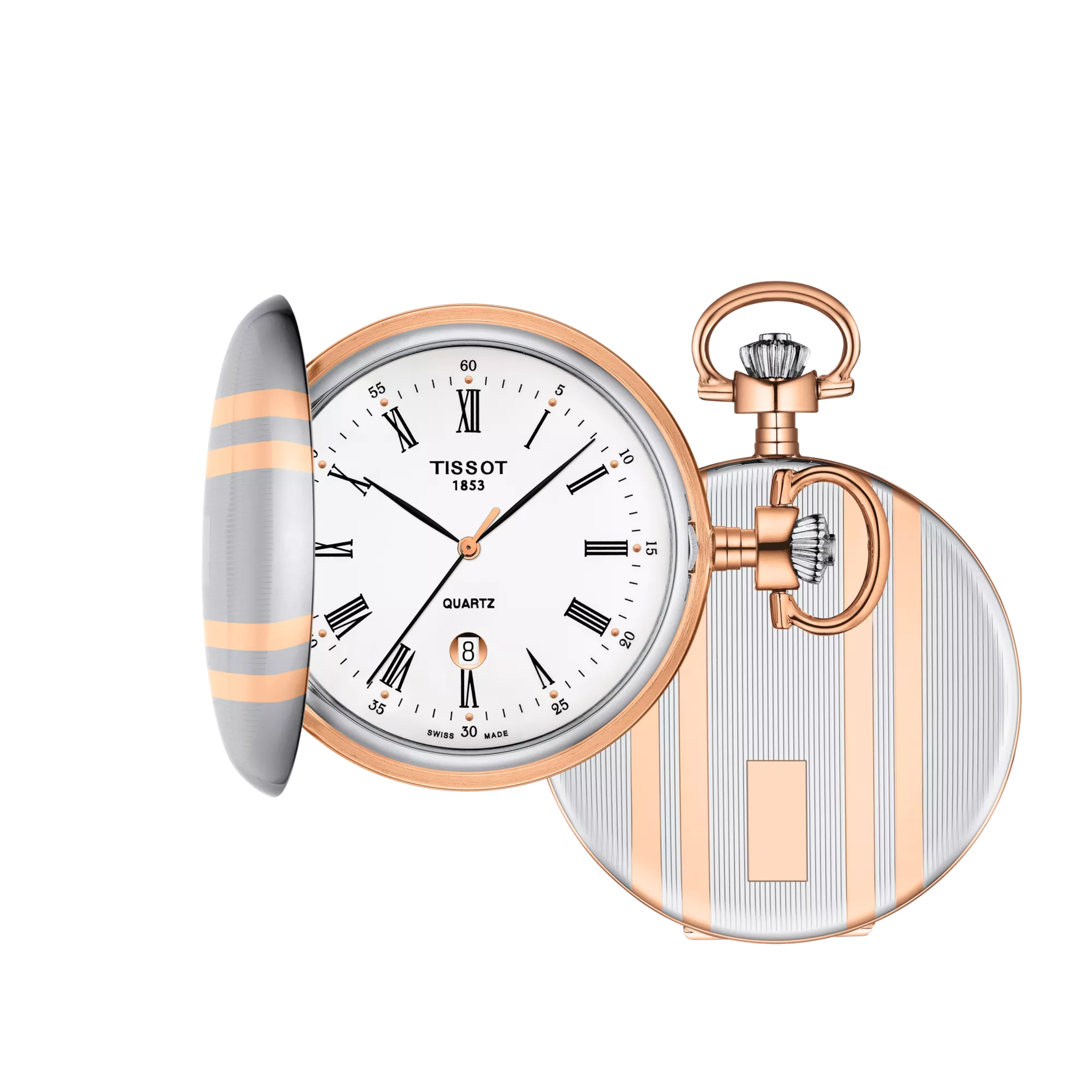 Front view of the watch Tissot Savonnette 49.5mm