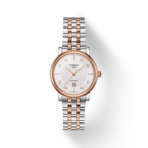 Front view of the watch Tissot Carson Premium 30mm with shadow