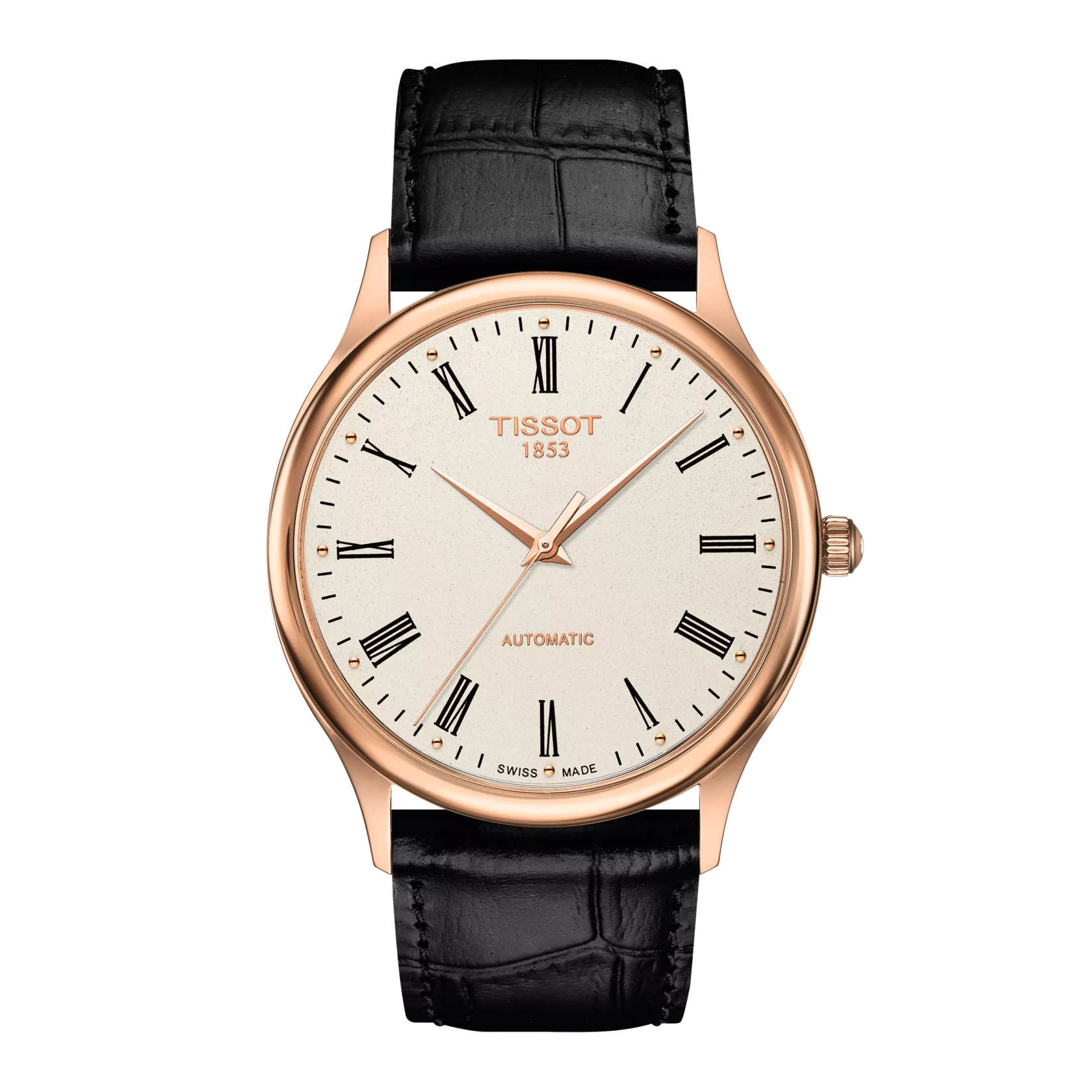 Vooraanzicht van het horloge Tissot Excellence Automatic 18K Gold