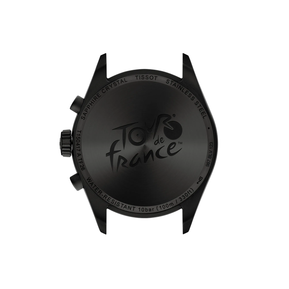 Rückansicht des Gehäuses der Uhr Tissot PR 100 Tour de France 2026 40mm