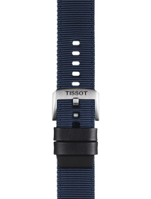 Zoom on bracelete oficial Tissot tecido azul  22 mm