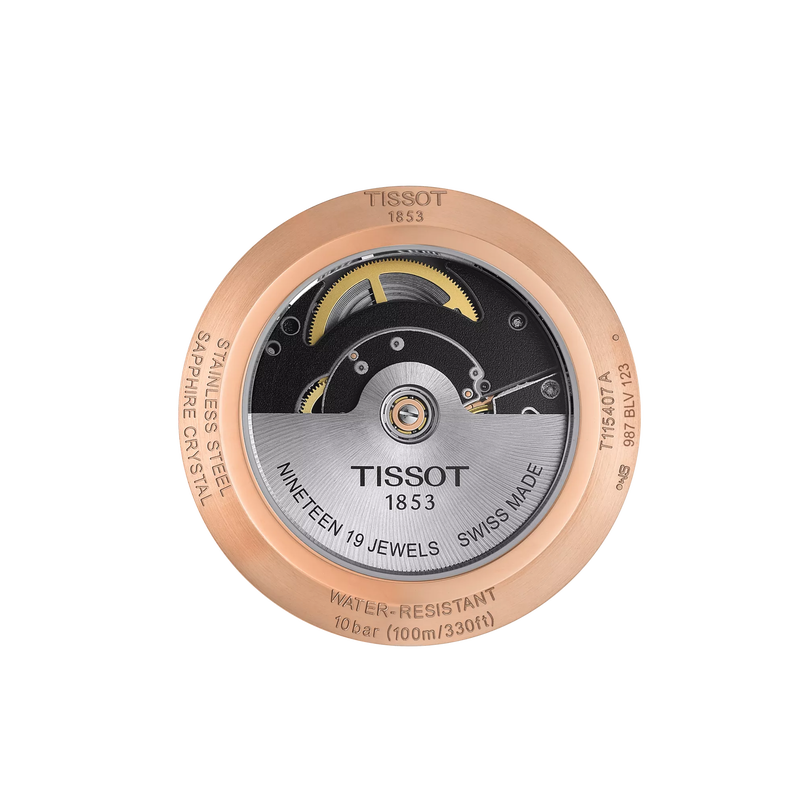 Back view of the watch case Tissot T-Race Swissmatic