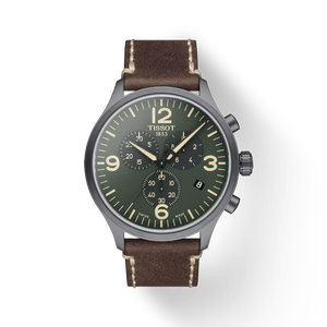 Front view of the watch Tissot Chrono XL with shadow